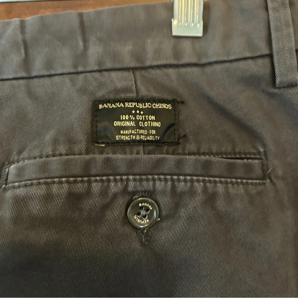 Banana Republic Men's Straight Fit Emerson Chino Sharp Grey Size 30x30